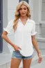 Eyelet Johnny Collar Short Sleeve Blouse sold by Charming Charlie