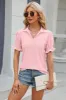 Eyelet Johnny Collar Short Sleeve Blouse sold by Charming Charlie