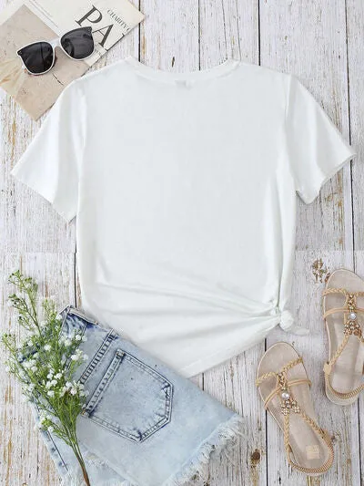 Heart Round Neck Short Sleeve T-Shirt sold by Charming Charlie product image thumbnail 3