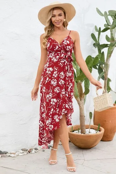 High-Low Tie Waist Printed Cami Dress sold by Charming Charlie product image thumbnail 5