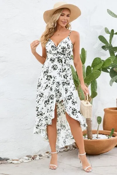 High-Low Tie Waist Printed Cami Dress sold by Charming Charlie