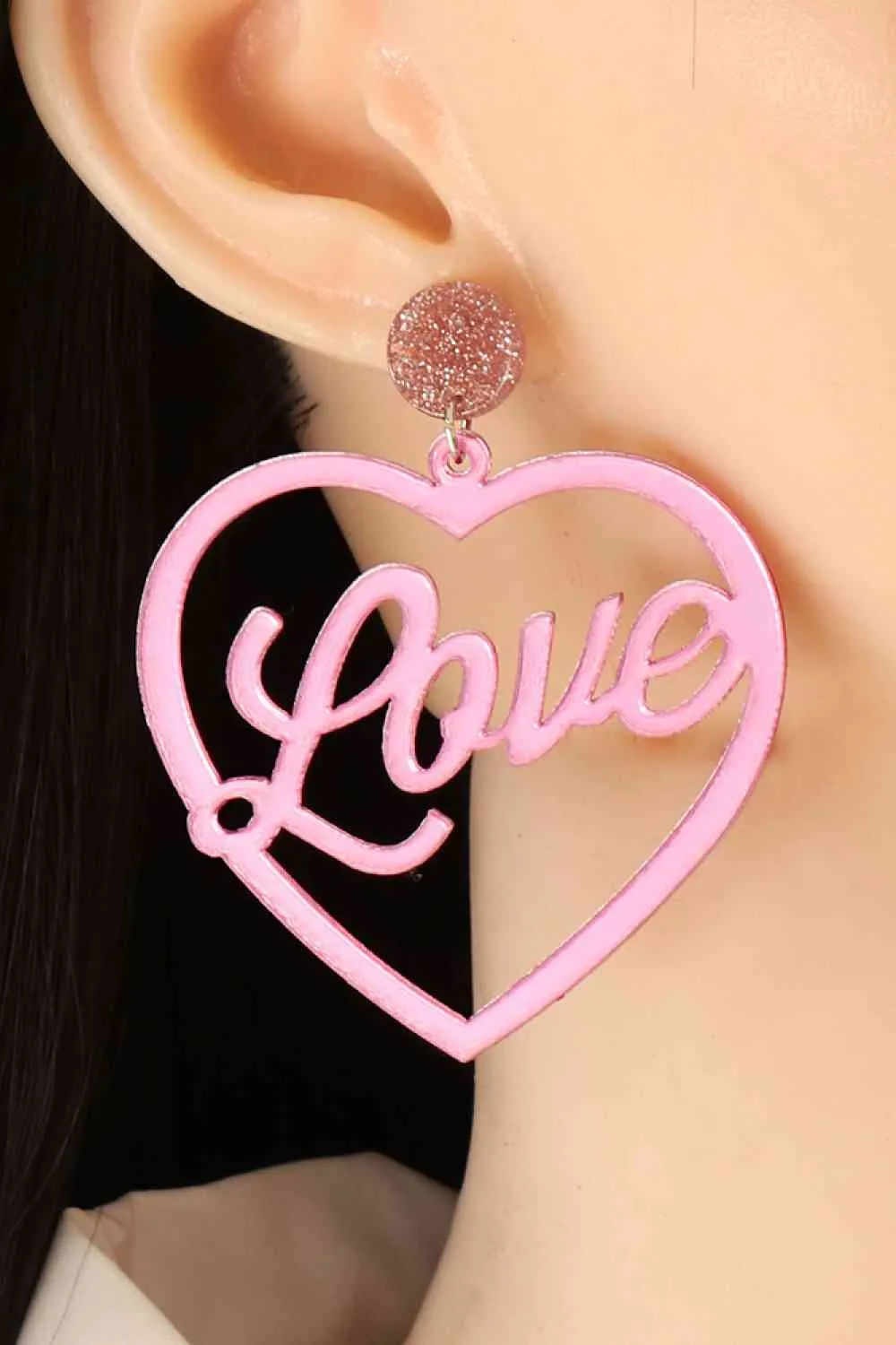 Heart Shape Acrylic Dangle Earrings sold by Charming Charlie product image thumbnail 4