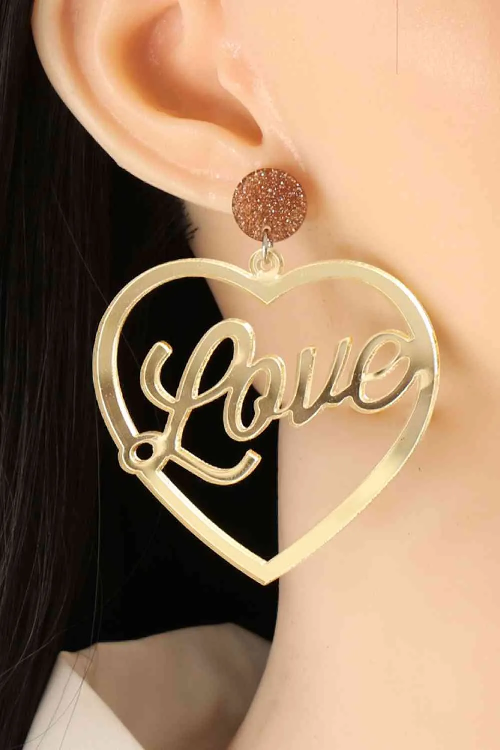 Heart Shape Acrylic Dangle Earrings sold by Charming Charlie product image thumbnail 5