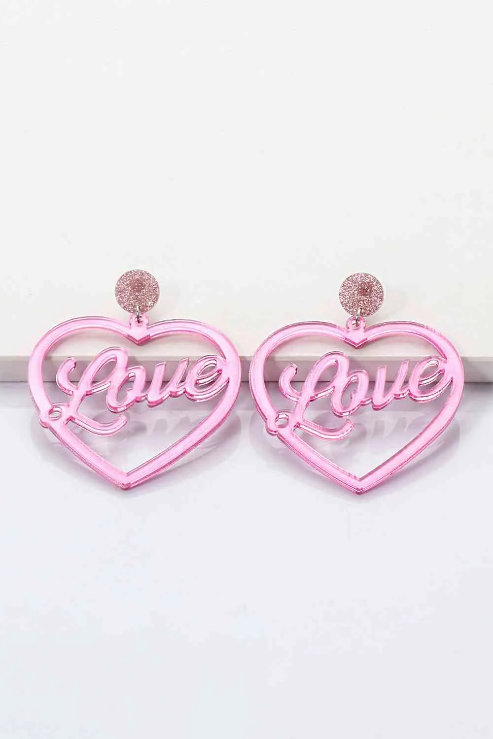 Heart Shape Acrylic Dangle Earrings sold by Charming Charlie product image thumbnail 3