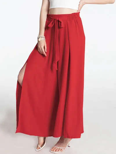 Tied Slit Wide Leg Pants sold by Charming Charlie product image thumbnail 3
