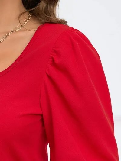 Square Neck Lantern Sleeve Blouse sold by Charming Charlie product image thumbnail 3