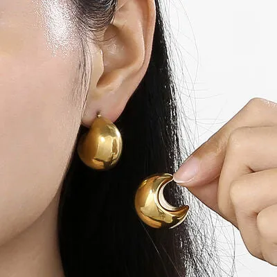 Stainless Steel Moon Shape Earrings sold by Charming Charlie product image thumbnail 4
