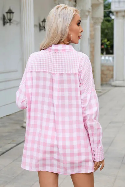Pocketed Plaid Dropped Shoulder Shirt sold by Charming Charlie product image thumbnail 5
