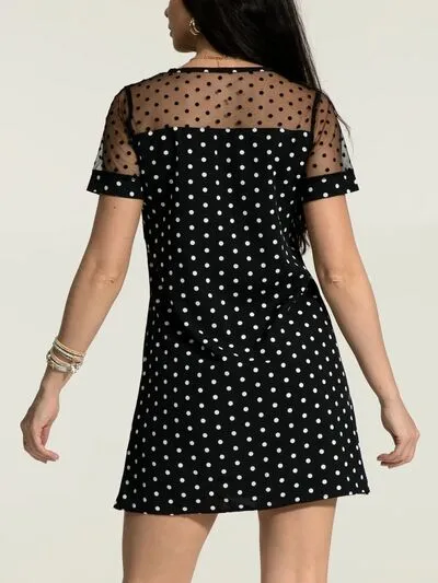 Polka Dot Short Sleeve Mini Dress sold by Charming Charlie product image thumbnail 2