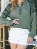 Leopard Notched Raglan Sleeve Knit Top sold by Charming Charlie