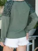 Leopard Notched Raglan Sleeve Knit Top sold by Charming Charlie