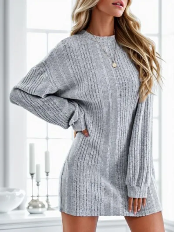 Round Neck Dropped Shoulder Mini Dress sold by Charming Charlie