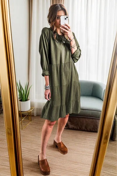 Textured Round Neck Tiered Dress sold by Charming Charlie product image thumbnail 2