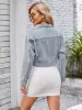 Pocketed Button Up Dropped Shoulder Denim Jacket sold by Charming Charlie