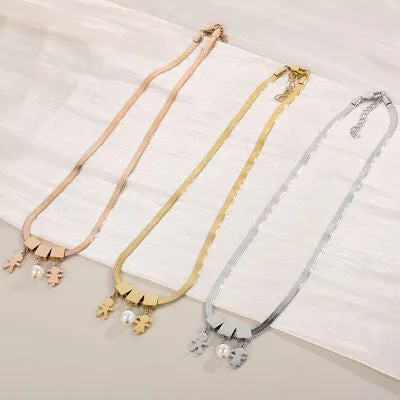 Synthetic Pearl Stainless Steel Necklace sold by Charming Charlie product image thumbnail 4