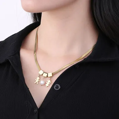 Synthetic Pearl Stainless Steel Necklace sold by Charming Charlie product image thumbnail 3