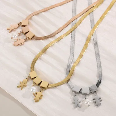 Synthetic Pearl Stainless Steel Necklace sold by Charming Charlie