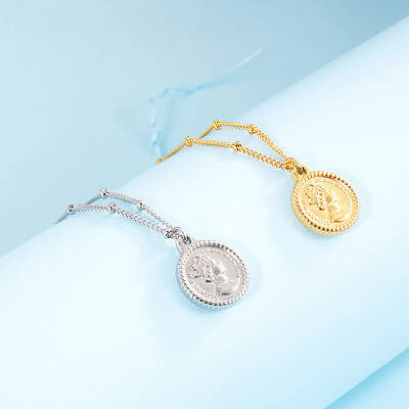 Stainless Steel Coin Pendant Necklace sold by Charming Charlie