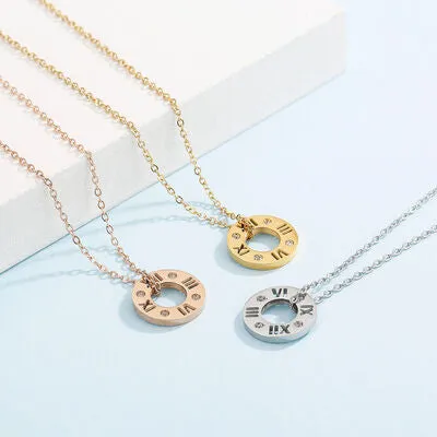 Stainless Steel Pierced Rhinestone Pendant Necklace sold by Charming Charlie