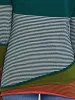 Striped Contrast Notched Long Sleeve Sweater sold by Charming Charlie