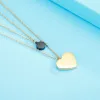 Stainless Steel Double-Layered Heart Pendant Necklace sold by Charming Charlie