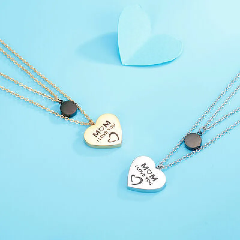 Stainless Steel Double-Layered Heart Pendant Necklace sold by Charming Charlie