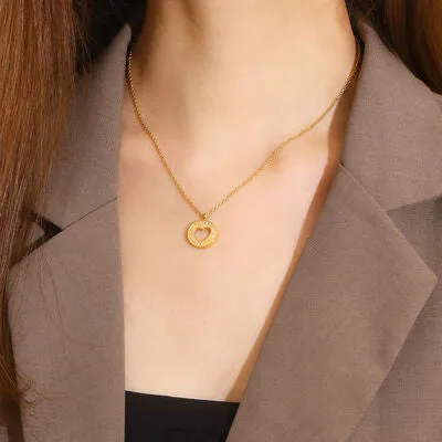 Stainless Steel Inlaid Rhinestone Pendant Necklace sold by Charming Charlie product image thumbnail 3