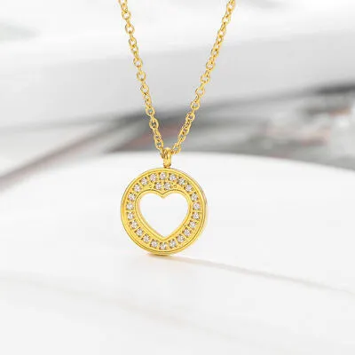 Stainless Steel Inlaid Rhinestone Pendant Necklace sold by Charming Charlie product image thumbnail 2