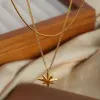Star Pendant Double-Layered Titanium Steel Necklace sold by Charming Charlie