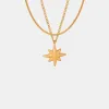 Star Pendant Double-Layered Titanium Steel Necklace sold by Charming Charlie