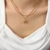 Star Pendant Double-Layered Titanium Steel Necklace sold by Charming Charlie