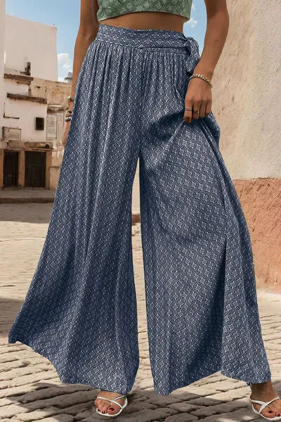 Printed Tied Wide Leg Pants sold by Charming Charlie product image thumbnail 5