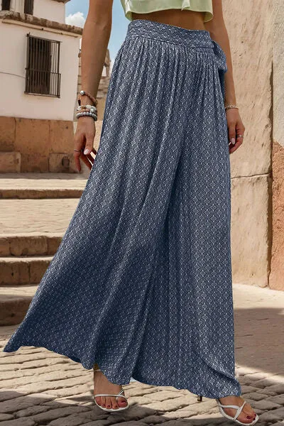 Printed Tied Wide Leg Pants sold by Charming Charlie product image thumbnail 3