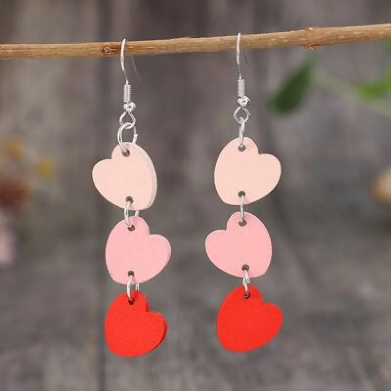 Heart Wood Dangle Earrings sold by Charming Charlie