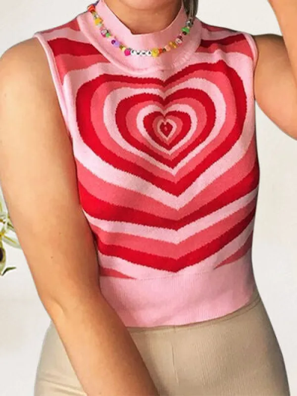 Heart Mock Neck Sweater Vest sold by Charming Charlie