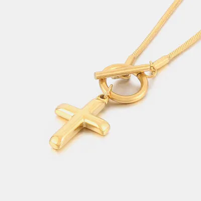 Cross Pendant Stainless Steel Necklace sold by Charming Charlie product image thumbnail 2