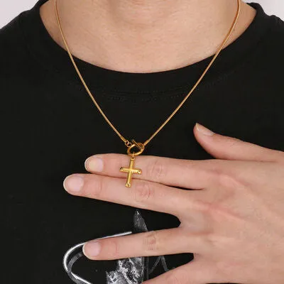 Cross Pendant Stainless Steel Necklace sold by Charming Charlie product image thumbnail 3