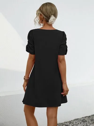 Chain Notched Short Sleeve Dress sold by Charming Charlie product image thumbnail 2