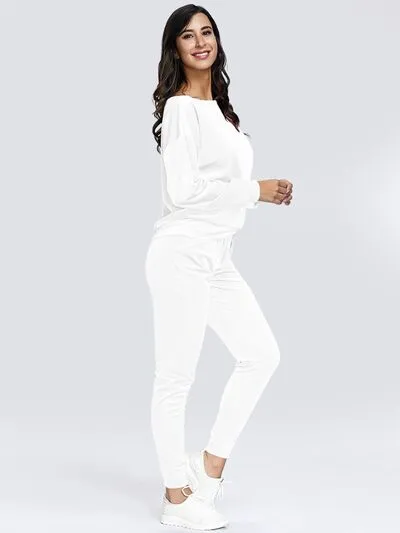 Boat Neck Dropped Shoulder Top and Pants Set sold by Charming Charlie product image thumbnail 5