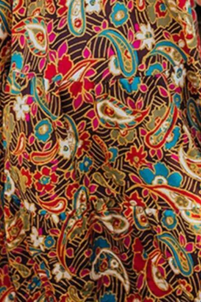 Printed Surplice Lantern Sleeve Midi Dress sold by Charming Charlie product image thumbnail 3