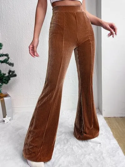 Ribbed High Waist Bootcut Pants sold by Charming Charlie product image thumbnail 3