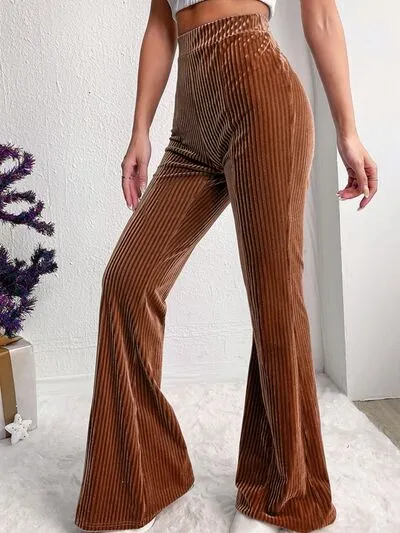 Ribbed High Waist Bootcut Pants sold by Charming Charlie product image thumbnail 4