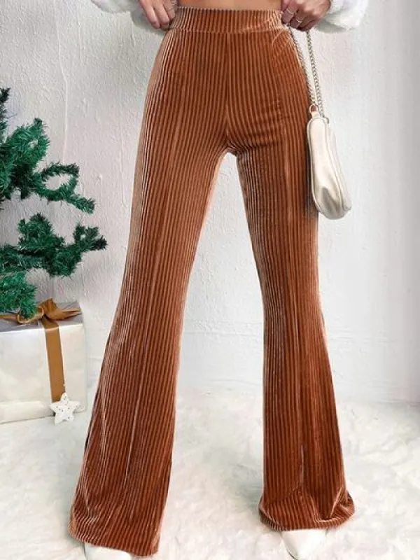 Ribbed High Waist Bootcut Pants sold by Charming Charlie