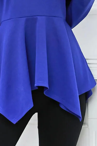 Peplum Round Neck Long Sleeve Blouse sold by Charming Charlie product image thumbnail 4