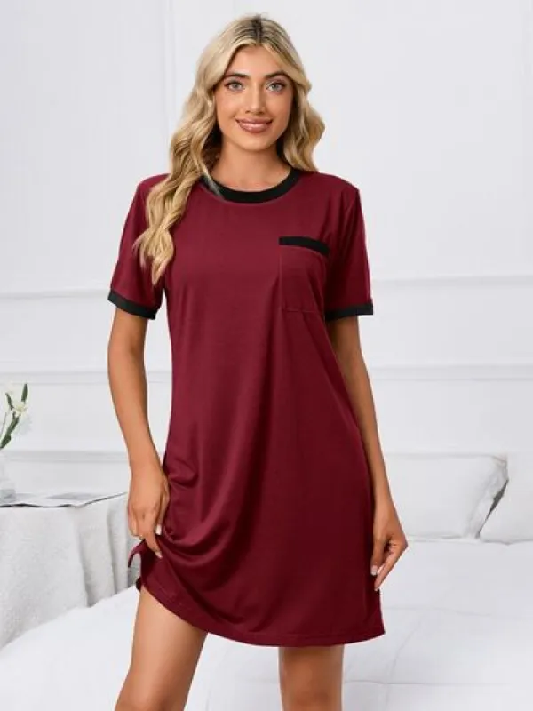 Contrast Trim Round Neck Mini Dress sold by Charming Charlie