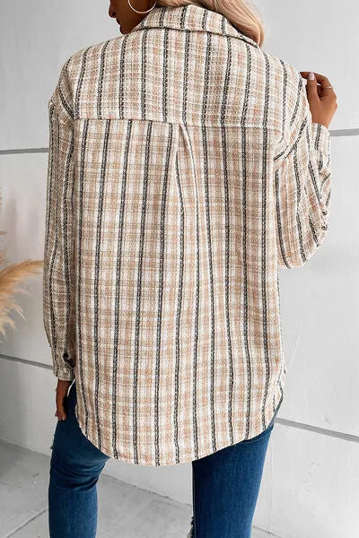 Pocketed Button Up Collared Neck Jacket sold by Charming Charlie product image thumbnail 2