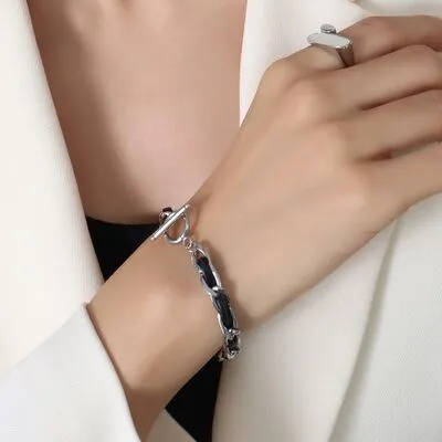 18K Gold-Plated Leather Chain Bracelet sold by Charming Charlie product image thumbnail 4