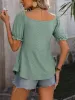 Ruched V-Neck Flounce Sleeve Blouse sold by Charming Charlie