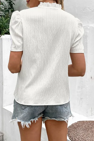 Tie Neck Puff Sleeve Blouse sold by Charming Charlie product image thumbnail 2