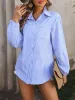 Striped Pocketed Button Up Long Sleeve Shirt sold by Charming Charlie